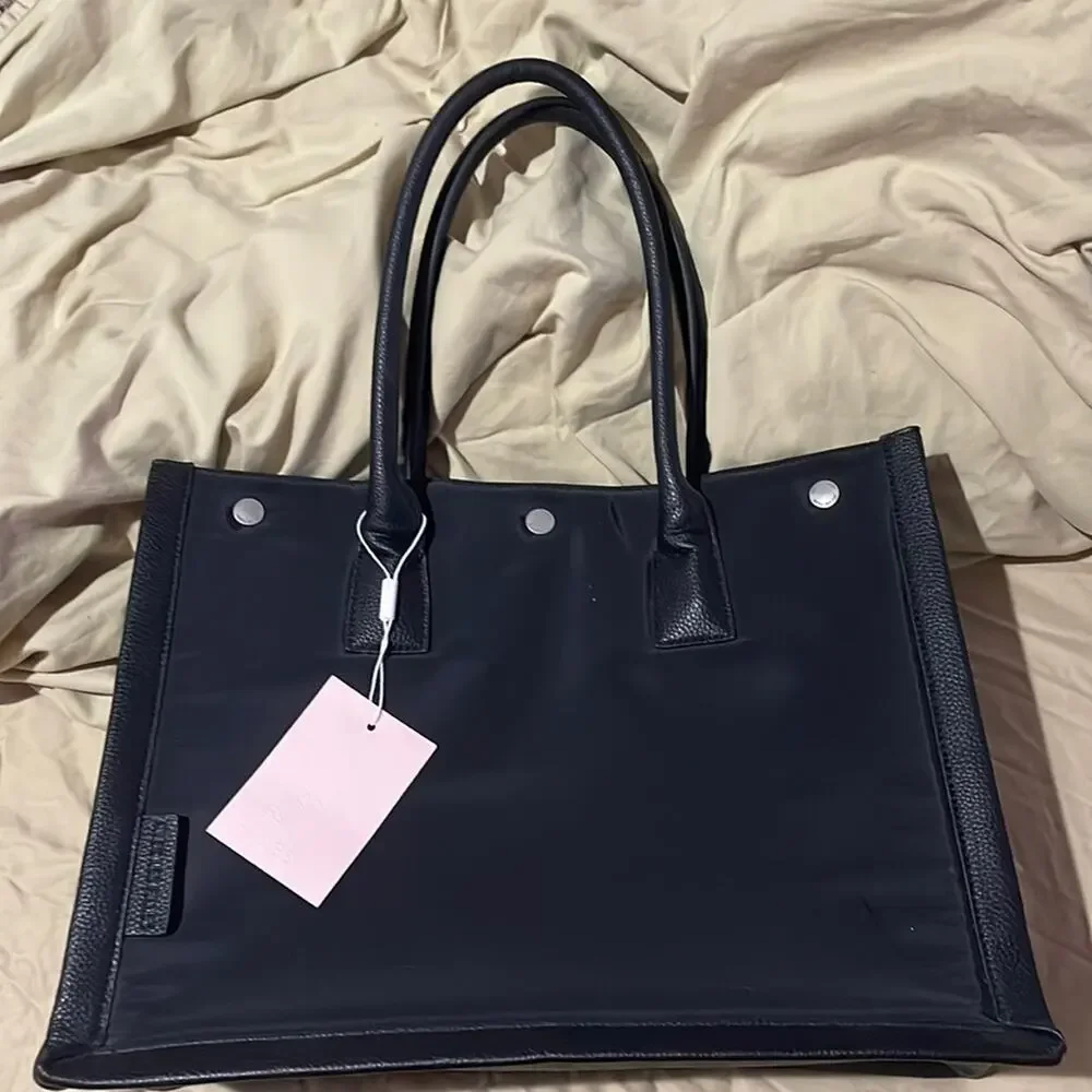 Avec Les Filles black mixed material tote bag nwt and perfect unworn condition